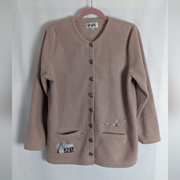 Vintage Graffiti dusted pink embroidered sweater - Picture 3 of 12